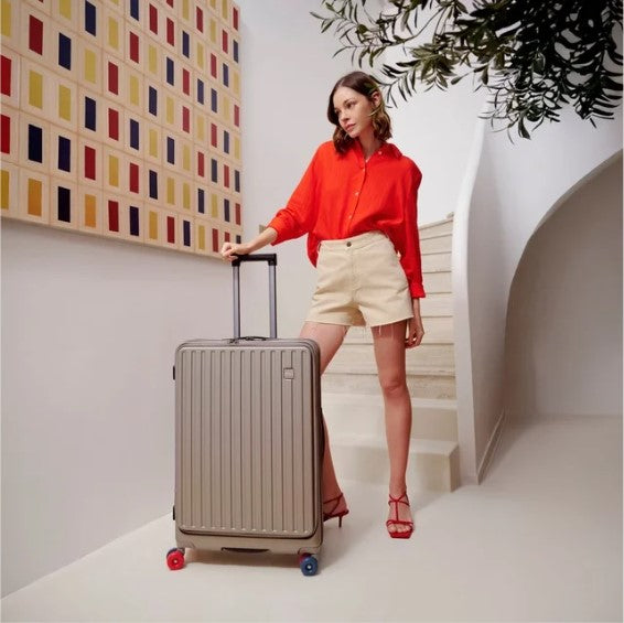 ELLE Travel Front Opening DIY Custom Roller Wheel Luggage 